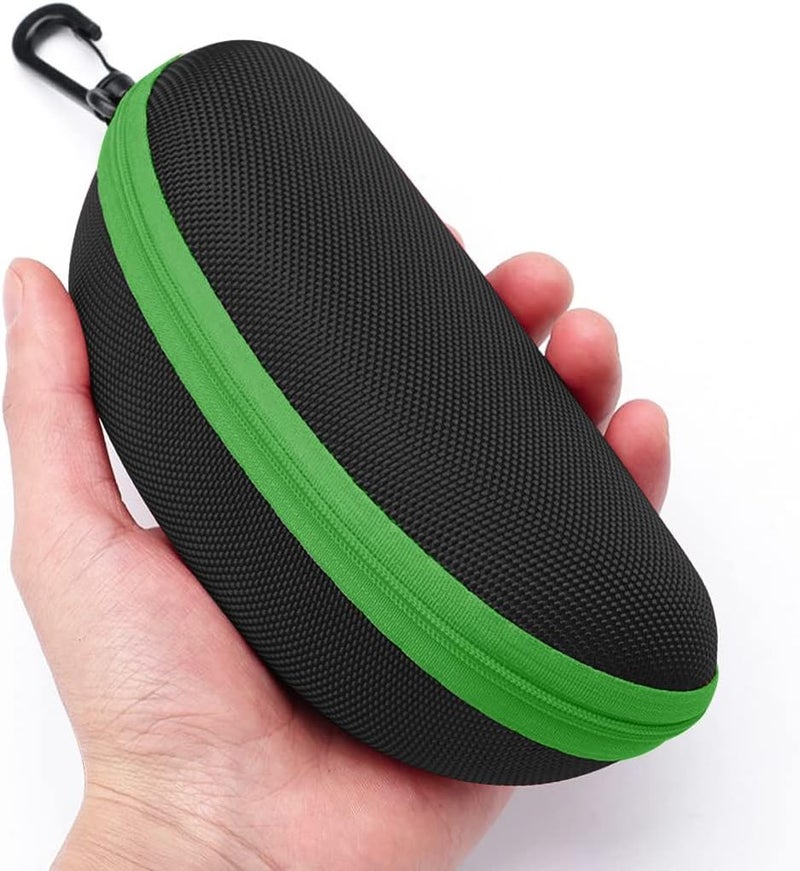 SteelFever 3pcs Zipper Hard Shell Sunglasses Case and Eyeglasses Case Portable Travel Glasses Case with Plastic Hook - Image 4